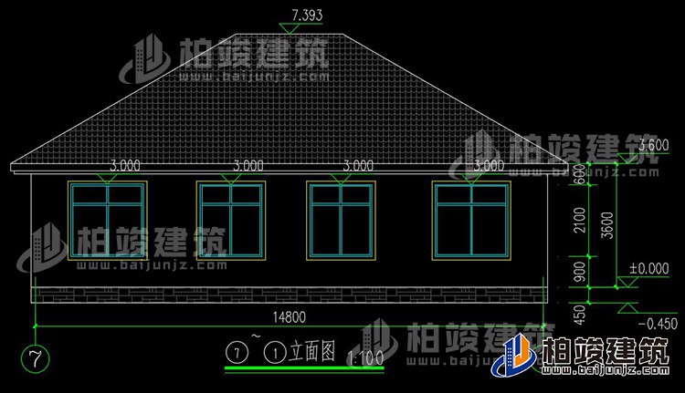 背立面图