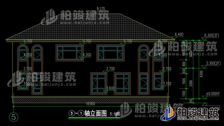 背立面图